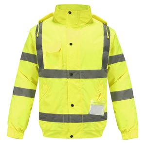 Hi Vis Vest Workwear Reflective Jacket Custom Logo Men Women High Visibility Safety Vest <b>Security</b> Breathable with Pockets Vest - Product Image 3