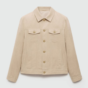 Chaqueta Casual de Invierno para Hombre, de Gamuza, con Logotipo Frontal, Transpirable, Resistente al Viento, Textura Suave, Ajuste Cómodo, para Uso Diario, Viajes, Estilo de Temporada - Product Image 1