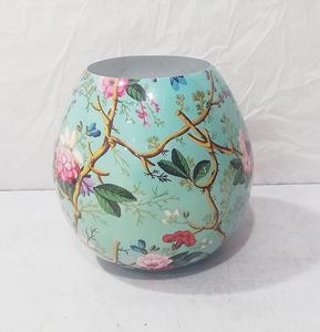 Pot de fleurs décoratif en métal rond pour l'intérieur et l'extérieur, pour la maison, le jardin, le balcon, le salon - Product Image 4