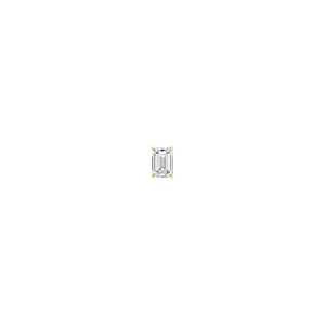 Diamond <b>Stud</b> <b>Earrings</b> 14k 18k Solid Gold Prong <b>Set</b> Push Back Sparkling Emerald Cut Lab Grown Solitaire Jewelry Pair OEM Supplier - Product Image 1
