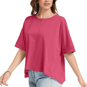 เสื้อยืดคอกลมผู้หญิงรุ่นใหม่ปี 2026 สวมใส่สบาย น้ำหนักเบา สไตล์เรโทรลำลองทันสมัย ดีไซน์ร่วมสมัย รับผลิตแบบ OEM - Product Image 4