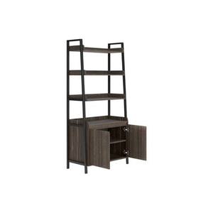 Étagère à livres en bois de style nouveau, couleur noire, avec cadre métallique et tiroir, pour la maison, le salon, les villas, rangement, étagère à livres - Product Image 1