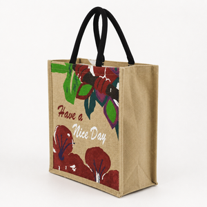 Bolsa de Yute Natural Laminada con Impresión Personalizada, 32x34x20 cm, Ecológica, Reutilizable, para Compras, Regalo Promocional, Venta al Por Mayor, OEM - Product Image 6