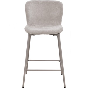 Luxury Fabric Upholstered Metal Leg Counter Chair <b>High</b> <b>Back</b> <b>Bar</b> <b>Stool</b> Kitchen Island Café Seating KD - Product Image 2