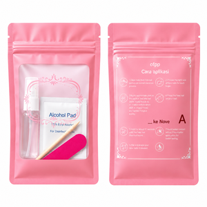 Kit de soins des ongles avec lingettes alcoolisées et outils pour l'application des ongles, emballage individuel - Product Image 1