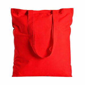 Sac fourre-tout en coton de couleur personnalisée, imprimé en couleur pleine, avec logo personnalisé pour le shopping - Product Image 1