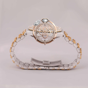 Reloj de Lujo con Esfera Redonda de Moissanita para Hombre, Reloj de Pulsera con Brazalete de Diamantes Completos - Product Image 4