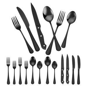 Set di posate in acciaio inossidabile da 48 pezzi posate in argento utensili da tavola per 8 persone cucina essenziale - Product Image 1
