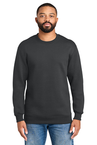 Sweat-shirt à col rond pour homme, 100% coton, couleur unie, coupe classique, pull décontracté, doublure polaire pour l'hiver, anti-rétrécissement - Product Image 1