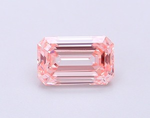 Diamant rose intense fantaisie de 1,01 carat, taille émeraude, cultivé en laboratoire CVD, clarté VS2, polissage excellent, pierre précieuse non montée pour la création de bijoux - Product Image 1