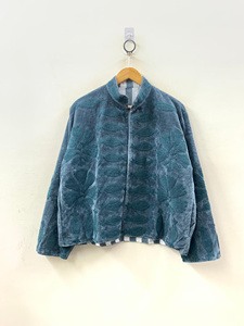 Soft Velvet Suzani Winter Regular Finished Cotton Reversible Embroidered Handmade Jacket with Cotton Lining - Product Image 1