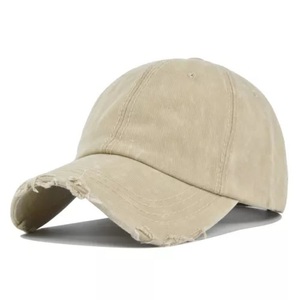Gorra de Béisbol Unisex Vintage 2025 al por Mayor, 100% Algodón, Ajustable, Estilo Dad Hat, Desgastada, Lisa y Lavada - Product Image 1