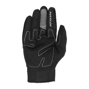 Guantes de moto cortos ligeros negros para hombre con tela transpirable, agarre antideslizante, función de pantalla táctil, dedo completo - Product Image 3