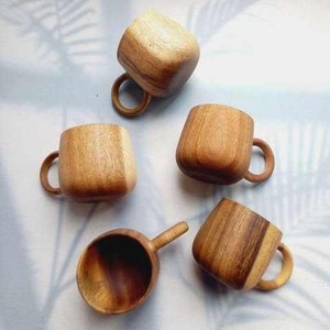 Taza de Café de Madera de Acacia, Taza de Té Ecológica Hecha a Mano - Product Image 4