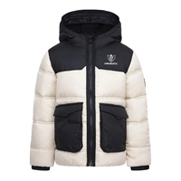 Blouson matelassé léger pour homme avec logo personnalisé, veste d'hiver chaude à capuche en duvet, streetwear décontracté pour l'extérieur