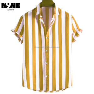 Chemises décontractées pour hommes en stock, imprimé animal, col montant, coupe oversize, 100% coton respirant, teinture textile, séchage rapide, été - Product Image 4