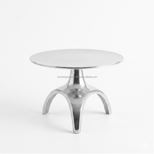Luxury Polished Metal Wedding Cake Riser • Fine Dining Catering Presentation Base - Product Image 4