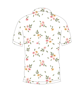 Men’s White Small Floral Print Polo <b>Shirt</b> Casual Short Sleeve Summer <b>Collared</b> Fashion Golf <b>T</b> <b>Shirt</b> - Product Image 5