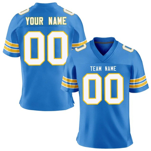 Prix de gros, 100% polyester, prix bas, maillot de football sublimé, personnalisé, entièrement brodé, style américain - Product Image 4