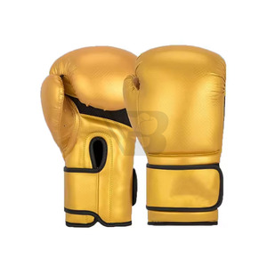 Guantes de Boxeo de Cuero de la Mejor Calidad, Recién Llegados, con Cierre de Gancho y Bucle para Combate y Entrenamiento - Product Image 1