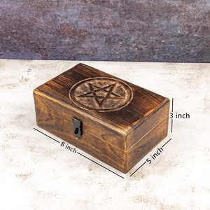 WHandmade Wooden Jewelry <b>Box</b> Flame Work Finish Custom Capacity Decorative Organizer by blossom craft india - Product Image 5