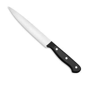 Cuchillo Multiusos Gourmet de 6 Pulgadas, Hoja Afilada de Acero Inoxidable, Mango Negro con Triple Remache, Cuchillo de Cocina Multiusos - Product Image 3