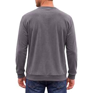 Pull thermique en polaire enduite à motif gaufré 100 % polyester résistant au vent pour homme, vêtement d'extérieur d'hiver robuste pour le sport actif - Product Image 3