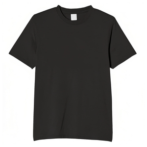 เสื้อยืดคอกลมแขนสั้นผู้ชาย สีกรมท่าล้วน ผ้าถักเนื้อนิ่ม 100% ผ้าฝ้าย ทรงปกติ ย้อมสีพื้น ผ้าเจอร์ซีย์ รับผลิตแบบ OEM ODM - Product Image 3