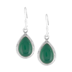 Pendientes de joyería de plata, joyería para mujer, pendientes de plata con piedras preciosas verdes, Pendientes colgantes de regalo con piedras preciosas a precio mayorista - Product Image 3