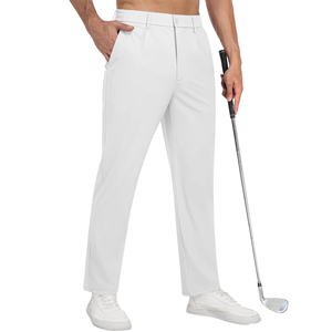 Pantalones de Golf para Hombre al por Mayor, Ligeros, Transpirables, Impermeables, de Poliéster, Cintura Media, Estilo Casual, Diseño de Frente Plano, Corte Recto - Product Image 2
