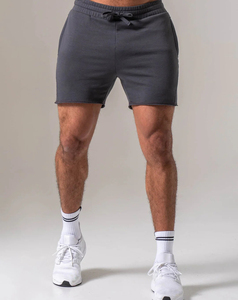 Pantalones Cortos Ligeros de Algodón para Hombre, Color Sólido, Cintura Media, con Cordón, Casuales, Transpirables, Tejido de Punto, 180 g - Product Image 1