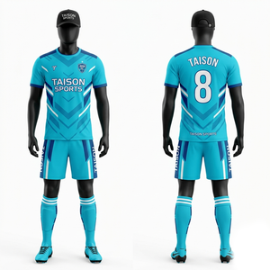 Premium 180 GSM Polyester Soccer Uniform Black Geometric Texture Breathable Custom Sublimation Kit - Product Image 3