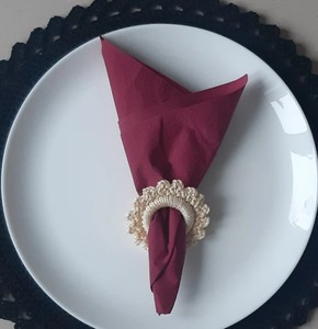 Ronds de serviettes au crochet, décoration de table pour la maison - Product Image 1