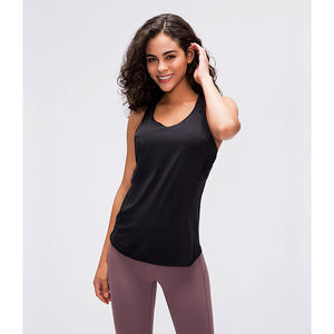 Débardeur de sport pour femme, push-up, dos nu, respirant, séchage rapide, 100% coton, col rond, vente en gros - Product Image 5