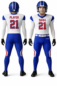 Ensemble de maillot et pantalon de football américain sublimé personnalisé SHH pour homme, noir et or, style ajusté, anti-humidité - Product Image 2