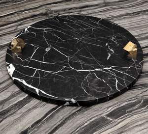 Plateau de service en marbre artisanal avec bords lisses pour une expérience culinaire raffinée et une utilisation décorative à la maison - Product Image 6