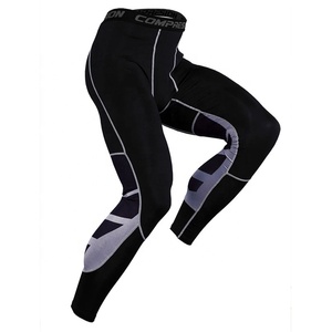 Leggings de sport pour homme à haute élasticité avec logo personnalisé, respirants, séchage rapide, vêtements de sport actifs - Product Image 2
