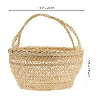 Paniers de rangement en osier de bambou de haute qualité respectueux de l'environnement avec poignées économisent de l'espace-TRUNGHOA