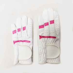 Best Selling Genuine Sheepskin Golf Gloves Adjustable Wrist <b>Strap</b> Hook Loop Closure Custom Logo OEM Premium Sports Glove - Product Image 4
