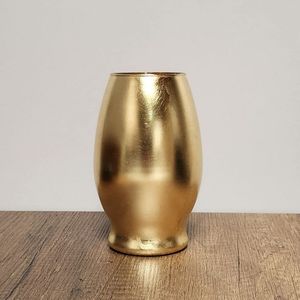 Contemporary Metal Floral <b>Vase</b> With <b>Unique</b> Texture For Console Tables And Shelf Decoration - Product Image 5