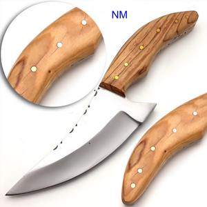 Couteau de chasse personnalisable 2023 en acier Damas de haute qualité, fait main, pour la survie et le camping, couteau de poche avec manche en bois, OEM industriel - Product Image 1