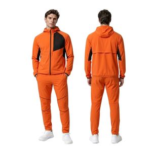 Polyester <b>Spandex</b> Custom Men's Gym Track Suit Two Piece Athletic Jogging Outfit with Coordinated Training <b>Pants</b> - Product Image 3