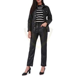 Pantalones de Cuero de Cintura Alta, Último Diseño, Ropa de Moda, Pantalones de Cuero Casuales para Mujer - Product Image 1