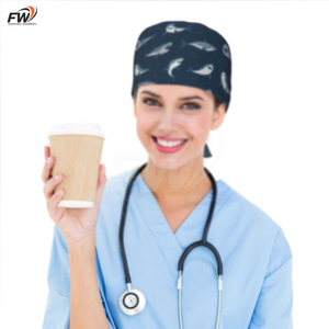 Chapeau de travail médical personnalisé pour femmes, en coton, motif dessin animé, pour infirmières, chirurgiens, couvre-cheveux longs, bonnets de bloc opératoire - Product Image 2