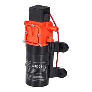 12V DC 1.2 GPM (4.5 L/min) 2 Chamber Self Priming Diaphragm Water Pump with 80 PSI Max Pre Marine Pumps with 2 <b>Hose</b> <b>Clamps</b> - Product Image 1