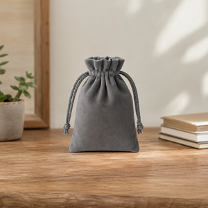 Premium Velvet <b>Drawstring</b> Jewelry Pouch Bag | Soft Gift Packaging Storage Case for Rings Earrings Necklaces <b>Bracelets</b> Coins - Product Image 1