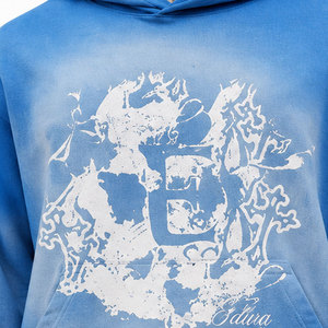 New Design High Quality Acid Wash Tracksuit Men's <b>Hooded</b> Zip-Up Streetwear Unisex Winter Breathable Polyester/Cotton <b>Fleece</b> Sets - Product Image 5