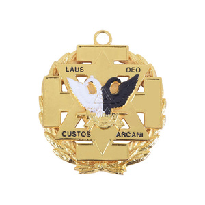 Collier de Maçonnerie du Rite Écossais du 33e Degré, Aigle Doré, Bijou de Cérémonie, Régalia de Franc-Maçonnerie, Personnalisé par le Fabricant - Product Image 1