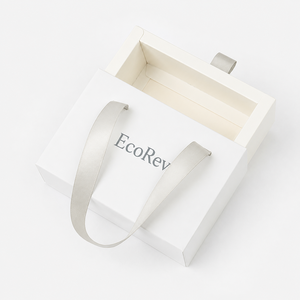 Luxury Eco-Friendly Handmade Drawer <b>Gift</b> Paper Cardboard Custom Logo Printed Ribbon Handle Gold Satin Jewelry <b>Box</b> - Product Image 4