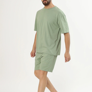 Custom made logo High Quality Men's Casual Outdoor T Shirt and Shorts <b>Set</b> Breathable for Summer Men's T-Shirt Shorts <b>Set</b> OEM - Product Image 3